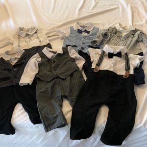 Lot of 6 little boy 9-12 mo church suits (used)